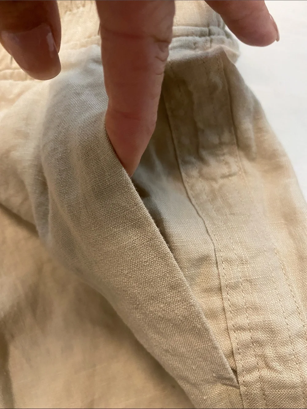 Quince Women’s  Drawstring Linen-Blend Pants  in Khaki